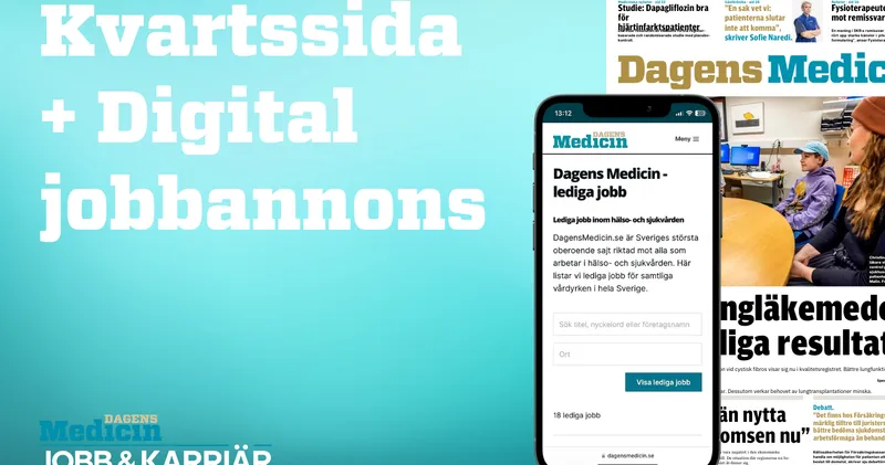 Kvartssida Print + Digital jobbannons - Dagens Medicin