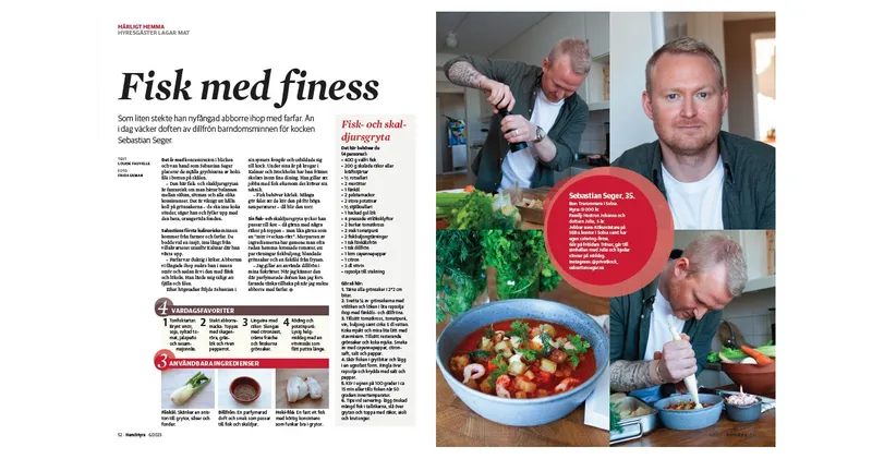 Placering i anslutning till recept
