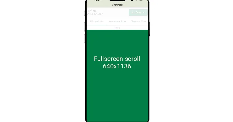 Mobil Webb Fullscreen Scroll