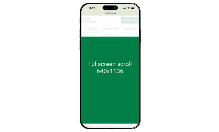 Mobil Webb Fullscreen Scroll