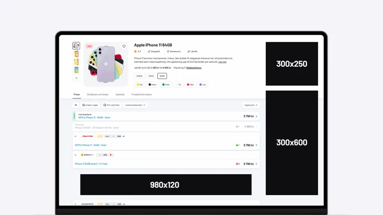 Display advertising - Desktop