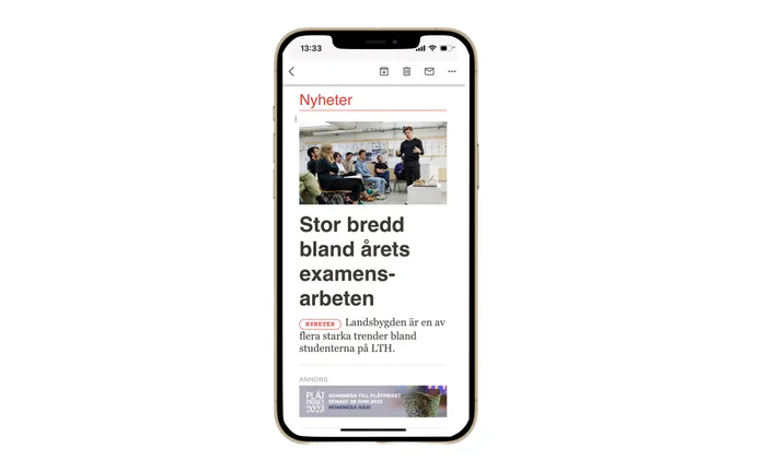 Banner in newsletter