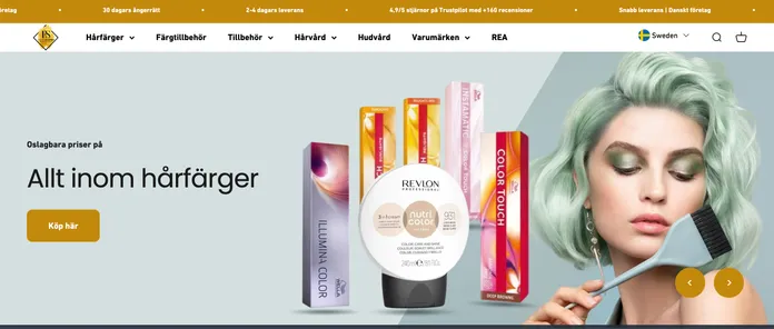 Frisør-Shoppen Danmark och Sverige