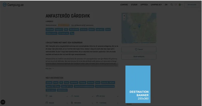 Destination banner