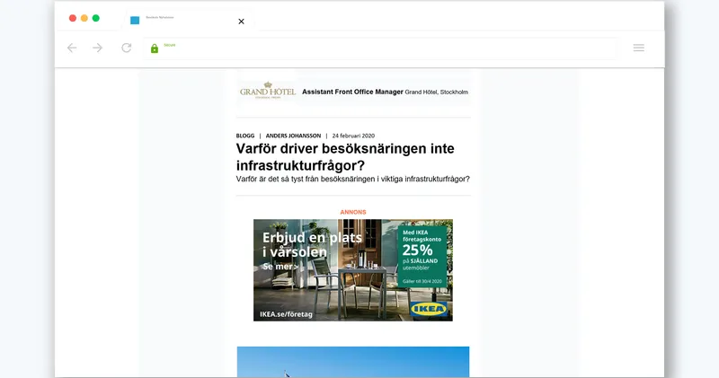 Nyhetsbrev, plats 1 och 2