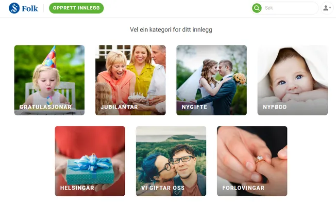 FOLK - gratulasjoner og hilsener