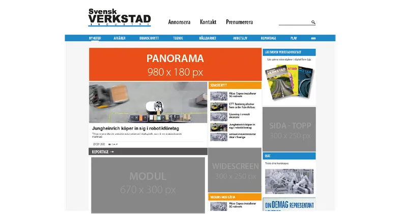 Panorama - Toppbanner webb