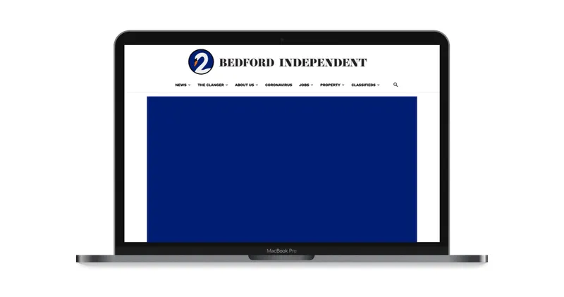 Bedford Independent - home page takeover