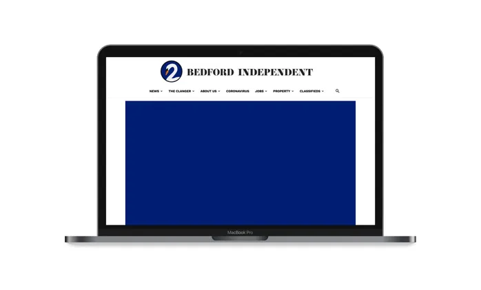 Bedford Independent - home page takeover