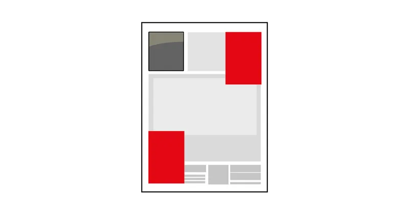 Sonderplatzierung Titelseite Titelkopf oder -fuß